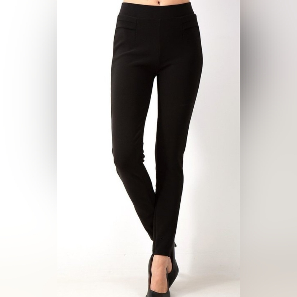 New‎ Mix Black Pull On Ponte Pants Slim Fit Workwear Pants